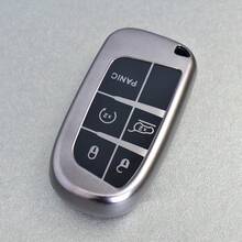 TPU Car Remote Key Case Cover Shell For Renegade Grand Cherokee For Dodge Ram 1500 Journey Charger Challenger Fiat Durango - Grey - View 24