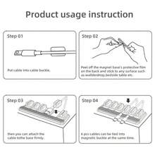 Magnetic Cable Management, Silicone Cable Clamp, Desktop Multi-Purpose Wire Holder, 5 Clips For USB C Micro - Multicolor - View 10