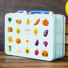 56pcs/Set Food Theme Stickers, Food Face Pattern Sticker Pack, Creative Decals For Festivals Cheering And Party, Decorative DIY Gifts, Artistic Stickers For Diary, Laptop, Notebook, Water Bottle, Phone Case, Aesthetics Stickers For Teens Adults, School Supplies - Multicolor - View 8