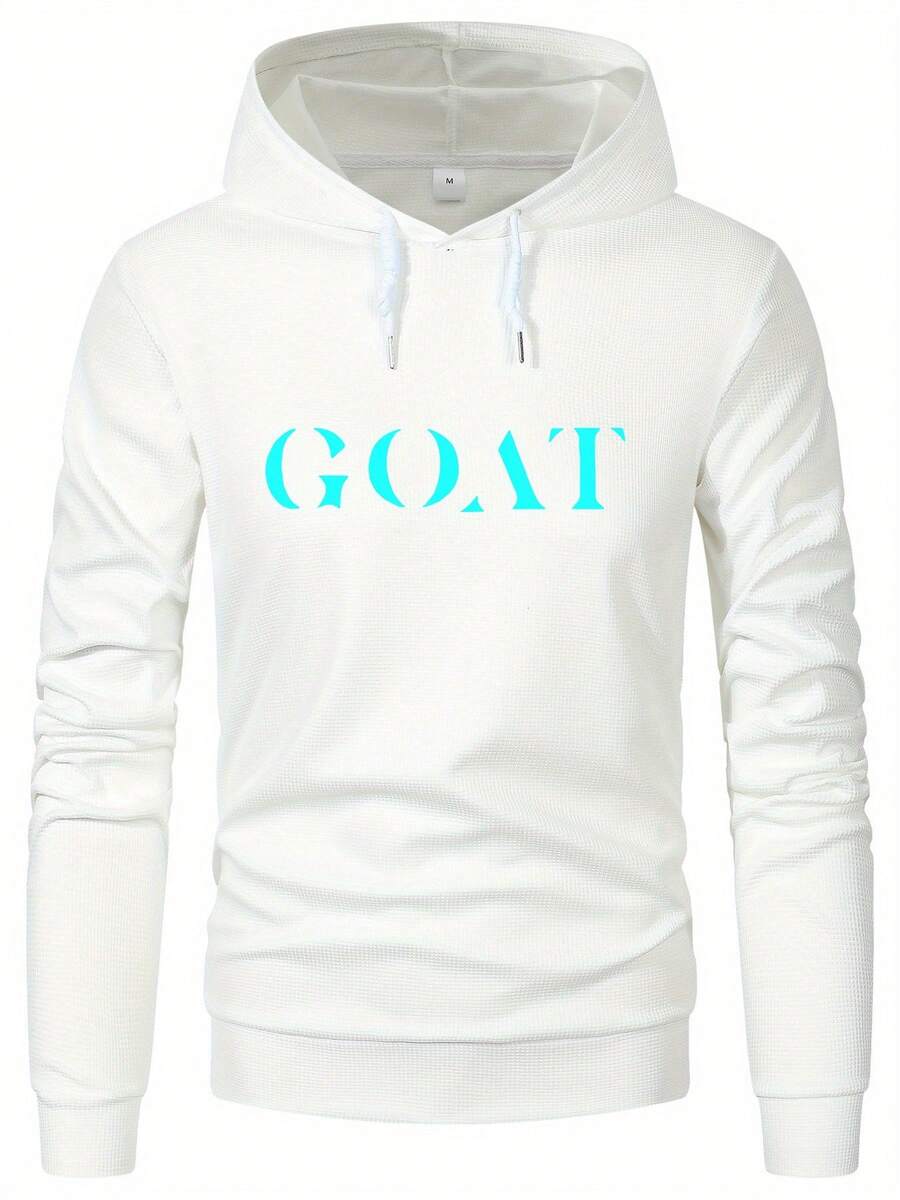 sweat-shirt à capuche gaufré cool pour hommes, sweat-shirt à capuche décontracté pour le printemps, l'hiver et l'automne, streetwear, sweat-shirt à capuche à manches longues comme cadeau - Blanc - Voir 1