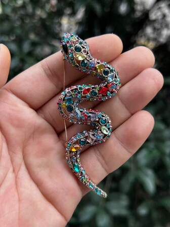 1pc Vintage Snake Brooch, Assorted Snake Themed Brooch Pins, Decorative Accessory For Men & Women