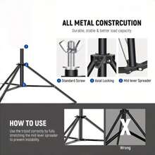 NEWKS Photography Backdrop Stand, Available In 78.7*78.7 Inches/2x2m And 78.7*118 Inches/2*3m, Adjustable Height Stand, Suitable For Live Streaming, Party, Wedding Decoration, Christmas Backdrop Decoration. Includes 4 Spring Clamps And 1 Carrying Bag. - Multicolor - View 10