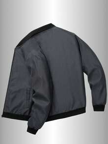 户外运动休闲立领棒球夹克，纯色拉链外套，父亲节