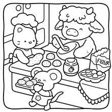 48 Pages 245g Thick Paper "Little Friends" Vol.2 Coloring Book: Adorable And Simple Art Book, Cover Features Charming Cow And Animal Companions (Umbrella, Rabbit, Puppy, Etc.) - An Ideal Choice For Adults To Relax And Relieve Stress, Suitable For Stationery, School Supplies, And As A Gift For Girls, Valentine's Day, New Year - Little Friends 2 - View 2
