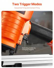 Framing Nailer, 80-120PSI Air Nail Gun, 2" To 3-1/2" 21 Degree Full Round Head Pneumatic Framing Nailer With Tool-Less Depth Adjustment & Dual Trigger Modes, Ideal For Framing Decking Flooring - 基本版 - 查看 4