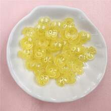1 Bag/200Pcs 9.5mm Acrylic Small Flower Beads Charms Jewelry Making DIY Bracelet Necklace Beaded Material - 黃色 - 查看 5
