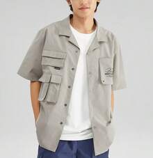 Skechers Unisex Multi-Pocket Utility Shirt, Short Sleeve