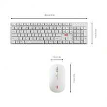 Lenovo Professional Dual-Mode Wireless Keyboard And Mouse Set For Business & Home Office | 105-Key Full-Layout Keyboard With Number Pad & Precision Optical Mouse | Universal Compatibility With Laptop, PC, Desktop, Tablet Via Advanced 2.4GHz Wireless + Wireless Link Technology | Lightweight, Durable Construction With Simple, Fashionable Design For Enhanced Productivity And Cord-Free Convenience - Multicolor - View 3