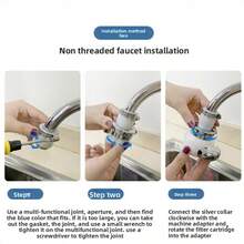 1 Piece Faucet Water Filter With Ceramic Filter Cartridge, Reusable And Washable, 7-Stage Activated Carbon Filter, Physical Filtration To Remove Impurities And Purify Tap Water, Faucet Mounted Water Filter - White - View 8