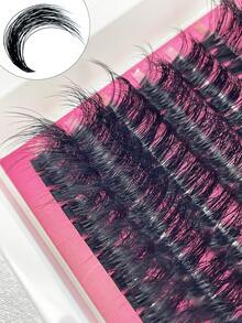 272 PCS D Curl Eyelash Clusters Kit With Spike Lash Clusters Kit 12-20MM Lash Manga Natural Spiky Cluster False Eyelashes Thick Cluster Eyelash Extensions Kit Spiky DIY Lash Extensions Kit - Black - View 6