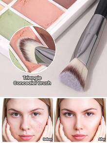 MAANGE 1支/3支装专业三角遮瑕刷，晕染化妆刷，适用于液体、膏状或粉状化妆品，便携式旅行化妆刷，采用柔软亲肤纤维，是送给女性和女孩的理想礼物。 - 彩色 - 查看 9