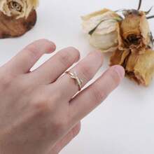 1PC Cute Women's Fashion Zirconia Bowknot Ring Wedding Band Engagement Party Birthday Anniversary Christmas Gifts For Women Girlfriend Fine Jewelry - 金色 - 查看 7