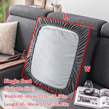 1件装毛绒提花防滑沙发座垫套，柔软亲肤，防宠物抓挠，弹性沙发套，适用于L型组合沙发和1/2/3/4人座沙发，春秋季（单独出售） - 深灰色 - 查看 17