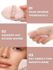 OEIEZ 超大号粉扑，柔软亲肤，大号美妆粉扑，快速打造无瑕妆容，遮瑕粉扑适用于粉底液和粉底霜，赠品，旅行，平价好物，旅行必备 - 彩色 - 查看 5