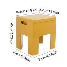 YUNRUX Shoe Changing Stool - Brown - View 2