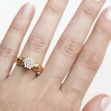 Women's Cluster Ring In Antique Coin Style, Classic And Elegant Design - #20 - 查看 6