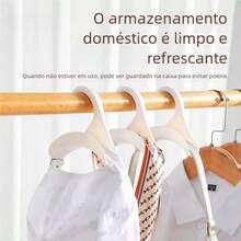 4 Pieces Of Durable Organizer Hooks For Closet Rod For Bags, Hats, Scarves, Shawls, Ties - Rack - 白色的 - 查看 4