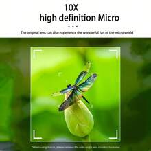 LIGINN 二合一相机镜头套装，广角镜头+微距镜头，适用于佳能、尼康49/52/58mm相机镜头，轻松切换广角和微距模式