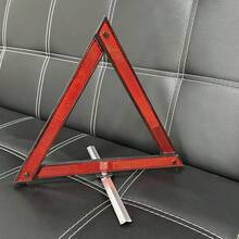1pc Car Warning Triangle Reflective Sign Folding Tripod Roadside Emergency Tool