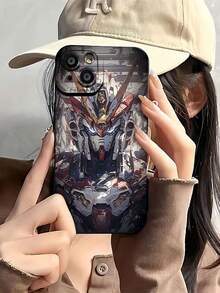 Mecha Warrior Design Phone Case Compatible With Samsung Phone Cases  17  16 Pro Max  15 Pro Max  13 And  12 Made Of TPU Material Providing Shock And Drop Protection It's An Ideal Gift For Gaming Enthusiasts Collectors Friends And Birthdaysphone Case,Christmas,Phone Cases, Case, 17 Pro Case,Noël, 17 Pro Max Case, 16 Case, 128 Pro Case,Christmas Phone Case,Christmas Decor,Coque De Téléphone,Cute Phone Case,Winter,Anime Mobile Phone Case - Black - View 3