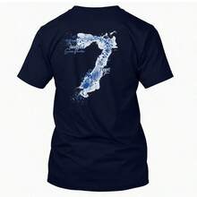 Camiseta Streetwear Criativa número Sete Estampada Masculina Estilosa 100% algodão Leve Confortável Street - Azul Royal - Visão 2