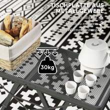 Outsunny Campingtisch Höhenverstellbar Klapptisch Mit Metallgitter Klappbar Gartentisch Aus Aluminum Leicht Multifunktionstisch Beistelltisch Für Garten Balkon Camping 90 X 40,5cm Schwarz - Black - View 4