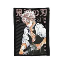Sanemi Shinazugawa Demoned Slayered Blanket Velvet  Winter  Breathable Lightweight Throw Blanket For Sofa Office Rug Piece - 4 - View 3