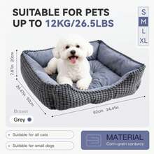 HAZOOWILL All-Season Dog Bed Mat - Soft Square Pet Bed Cushion, Suitable For Small To Large Dogs & Cats, High Resilience PP Fiber Filled, Comfortable & Durable Lounge-Style Design, Multiple Sizes & Colors Available - Multicolor - View 16
