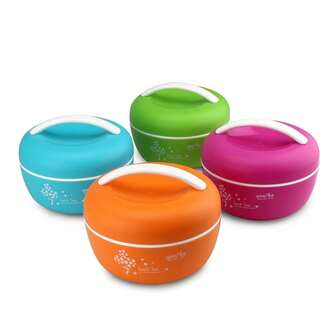 1个双层苹果形塑料便当盒