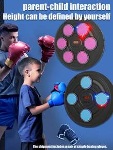 4pcs/6pcs Kids Boxing Target Toys, Sports Gift Toys For Boys And Girls, Parent-Child/Party Interactive Competition Toys, Dual Modes Multi-Play, Indoor/Outdoor Sports Gear, 4pcs And 6pcs Targets Are The Same Size - 4-key Boxing (11-79-b) With Gloves - View 3