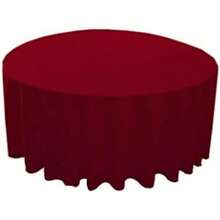 LA Linen Mantel Redondo de Popelina de poliéster, Casual, Amarillo Oscuro, 1(Arándano) - Multicolor - Ver 2