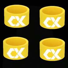 4 st fiskespöskydd halkfri stoppare silikonklämma för fiskespöhållare båt fiskebank fiske mark fiskespöhållare fiskespöställ stativ - Gul - Visa 3