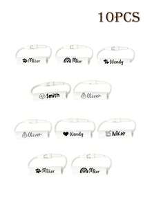 5-100Pcs Custom Shoe Name Rings, Personalized Name Ring Lanyard, Seven Color Cartoon Pattern Shoe Charms, Anti-Lost Name Tags, Sneaker Charms, Shoe Jewelry - Style a - View 27