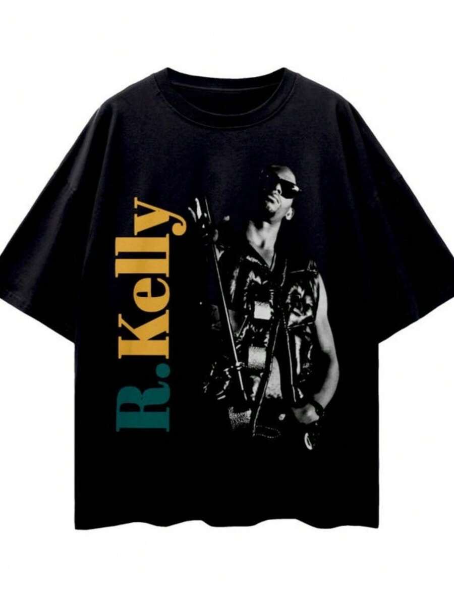 Vintage R. Kelly Bump N' Grind Graphic Hip-Hop T-Shirt - 黑色 - 查看 1