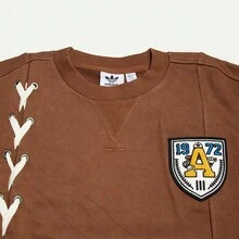 Adidas Women's Comfortable Pullover Fashionable Versatile Casual Round Neck Sweatshirt IN1092, Spring/Summer - Brown - View 2