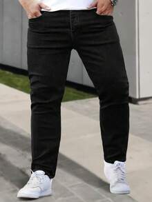 A Versatile Plus-Size Fall/Winter-Ready Jeans For The Office, Outings, And Casual Wear - Black - View 2