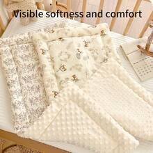 1 pieza Almohadilla para cochecito de bebé, Esterilla de bebé gruesa para otoño/invierno, Felpa con cuentas 3D - Super suave y cómoda, amigable con la piel, lavable, cojín cálido reversible, universal para asiento de cuna/cochecito recién nacido, gran regalo para bebé en Navidad, Halloween, Acción de Gracias - Cojín para asiento de cochecito Baby Bean - Ver 8