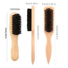 Unisex Boar Bristle Hair Brush And Beard Brush - Fragrance-Free Professional Hairstyling Brush, Suitable For Thick/Thin Hair, Can Clean Ombre Hairstyles And Electric Trimmers, Create Smooth Hairstyles, Essential For Back To School, Travel, Ladies Hair Accessories, Combs, Brushes, Edging Brush