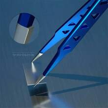 Stainless Steel 8-Hole Precision Soldering Tweezers For Mobile Phone Repair, Heat Dissipation - Blue - View 5