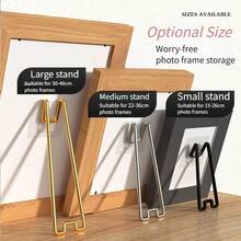 Giá đỡ khung ảnh bằng thép không gỉ, giá trưng bày tranh ảnh tự dính, giá đỡ album ảnh bằng thép không gỉ, giá đỡ bằng thép không gỉ, giá trưng bày tranh ảnh bằng kim loại chịu lực cao với kẹp an toàn, phù hợp cho nhiều dịp, lý tưởng cho ảnh, khung ảnh, tác phẩm nghệ thuật, biển hiệu và đồ thủ công. - Nhiều màu - Xem 2