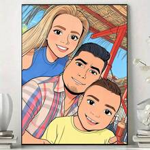 Personalized Customization, Cartoon And Anime Effect Transformation, Portrait Comic Poster Decoration, Couple Photos, Family Photos, Hand-Drawn Poster Printing, Canvas Printing, Indoor Living Room And Bedroom Decoration, Optional Frames, Gifts For Giving