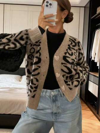 Freeform 秋冬女式毛衣，时尚简约商务休闲通勤优雅度假保暖高端百搭修身胜利日女士可爱上衣，复古韩版毛茛开衫