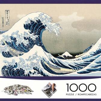 Kanagawa Surf 1000-Piece Puzzle - The Perfect Choice For Relaxation For Adults And Families, An Ideal Holiday Gift, With Mixed Colors And Portable Design