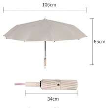 Large Double-Ribs Umbrella Automatic Folding Umbrella For Women Men, Travel, UPF 50+ UV Protection, Spring Summer Picks, Brides Maid Gifts, Room, Bedroom Decor, Beach, Travel, For Men, For Women, Vacation, Women's Day, Travel Essentials, Wedding Favors, Y2k, Bedroom, Car Accessories Women, Kitchen Decor,Cute Stuff - Multicolor - View 6