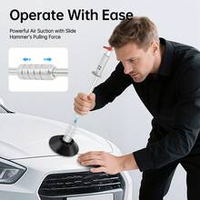 Shangmakel Air Pneumatic Dent Puller Hammer With 3 Suction Cups Sheet Metal Dent Repair Tool For Car Maintenance Shops Homes - Default - View 2
