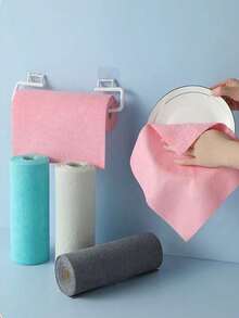 超细纤维清洁湿巾，超强吸水无绒超细纤维清洁布，可重复使用的超细纤维清洁布卷，多用途无残留洗碗布，家用厨房纸巾卷，适用于清洁客厅、卧室和厨房的多用途毛巾替代品。聚酯纤维餐垫和洗衣纸替代品。