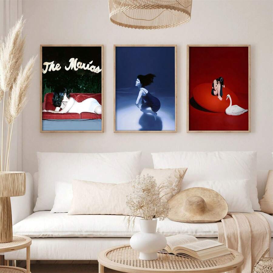 1 pièce Peinture décorative sans cadre de la collection de musique populaire, affiche murale de musique pop M-Marias, convient pour la décoration du salon, les cadeaux pour la maison, le bureau - Multicolore - Voir 1