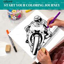 GDTME A Coloring Book About Boys' Hobbies: Suitable As A Thanksgiving, Birthday Or Graduation Gift, Great For Girlfriends, Family Or Friends, Cover With Pearl Effect, 120g Thick Inner Pages, Size 7.9x7.9 Inches - Boy's Hobbies - View 3