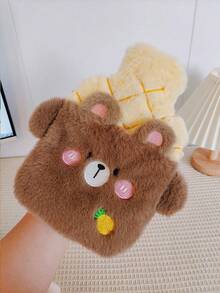 1pc 800ml Plush Hot Water Bag, Warm Belly, Warm Water Bag Cartoon PVC Plush Hand Warmer For Household Carry On Water Filling, Warm Hand Bag, Flushing Water, Warm Hand Bag - Multicolor - View 7