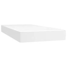 vidaXL Boxspringbett mit Matratze Weiß 90x200 cm Kunstleder - Bianco - Visualizzare 5